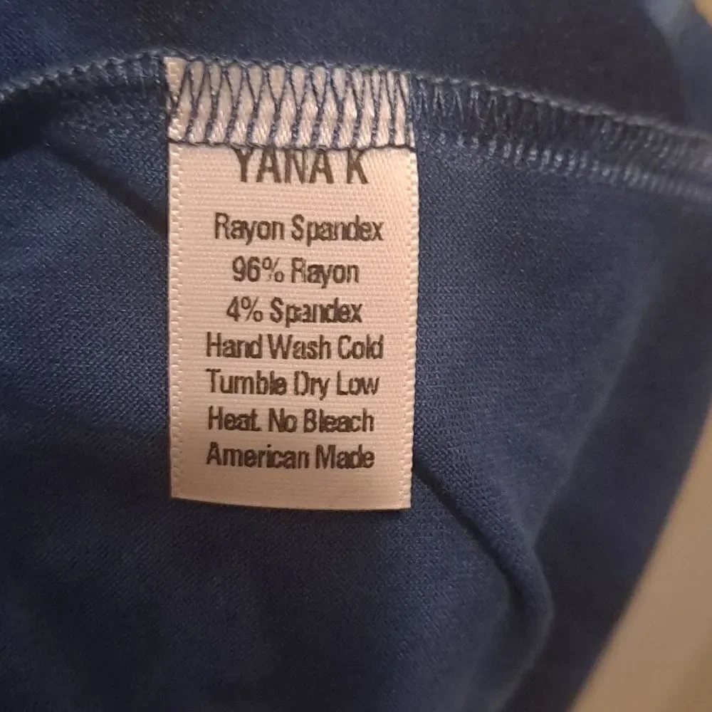Yana K Open Rayon Blend Mari Cardigan Blue Tie Die